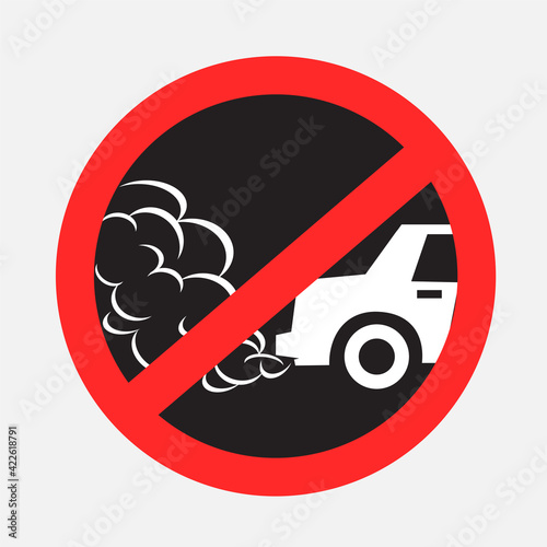 no idling turn engine off sign sticker