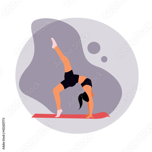 person doing yoga
