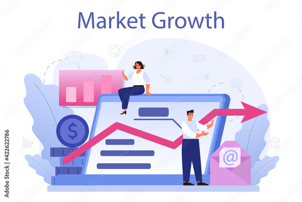Market growth concept. Business progress. Business expansion