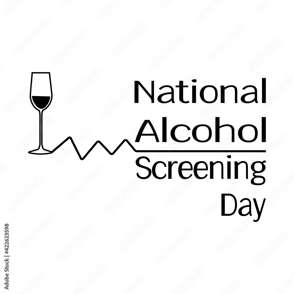 National Alcohol Screening Day, idea for banner or poster, sobriety test concept