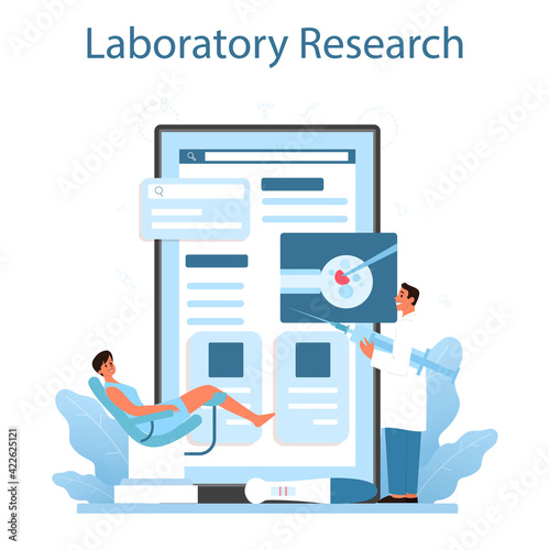Reproductologist online service or platform. Human anatomy, biological