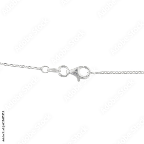 silver chain isolated on white
