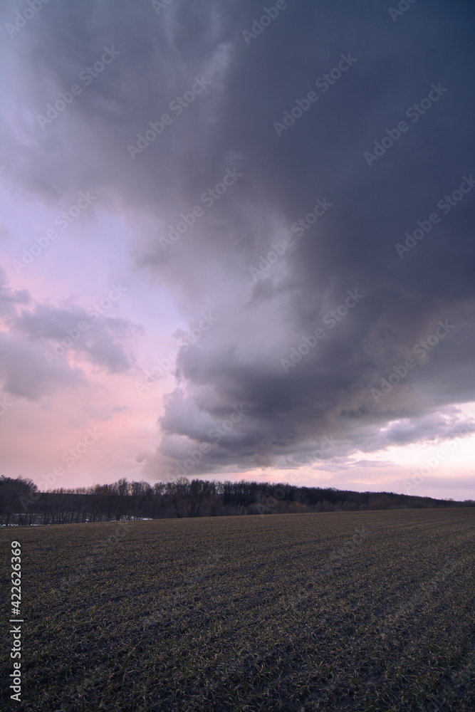 Early spring rural landscape. Sping in countriside Early spring rural landscape. Sping in countriside