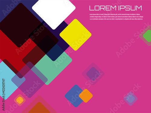 Abstract geometric background with squares. Vector banner design for your content  business  emplate  cover