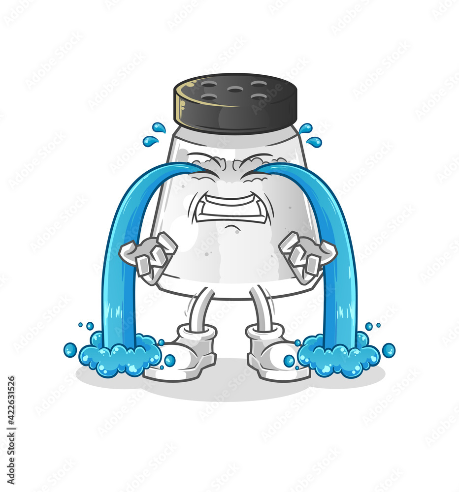 salt crying illustration. character vector