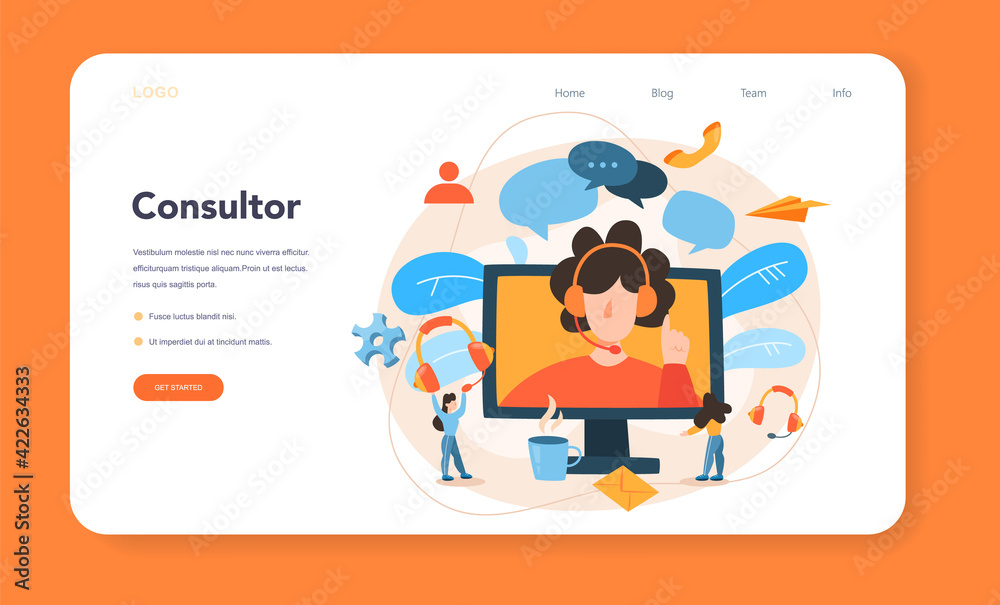 Professional consulting web banner or landing page. Research Professional consulting web banner or landing page. Research