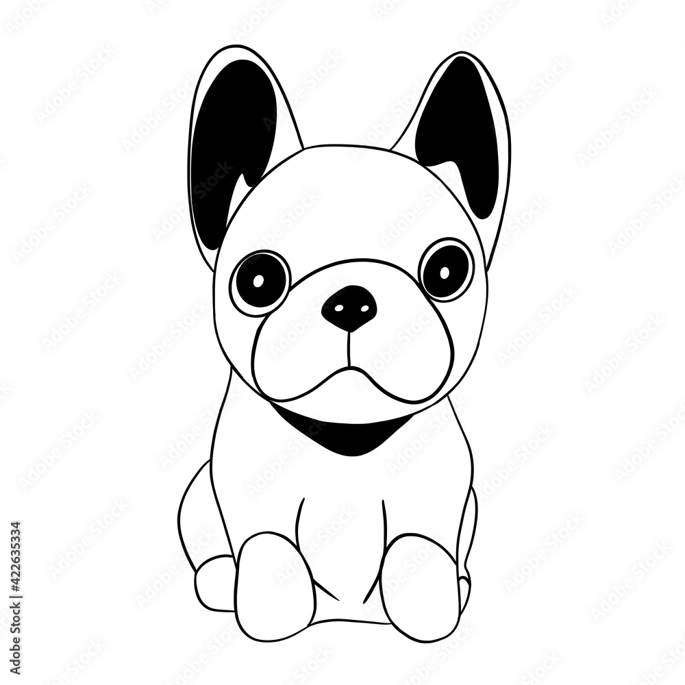 cute little bulldog with black ears cute little bulldog with black ears