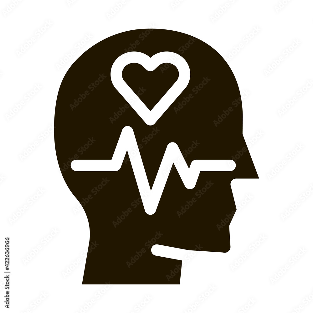 Effect on Brain Icon Vector Glyph Illustration Effect on Brain Icon Vector Glyph Illustration