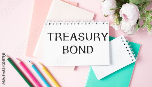Paper with Treasury bonds on a table