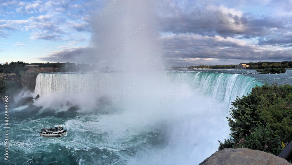 A view of Niagara Falls from the Canadian side A view of Niagara Falls from the Canadian side
