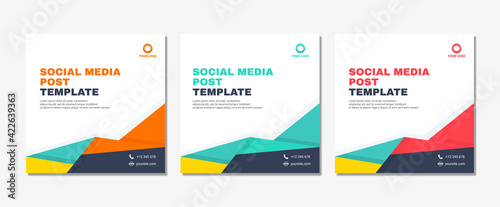 Set of modern abstract Unique Editable Social Media banner Template.Promotional web banner for social media post.Elegant sale ads and discount promo
