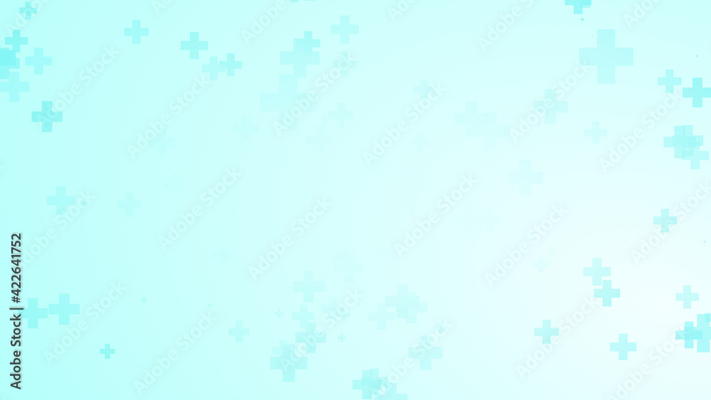 Abstract medical health blue cross pattern background.