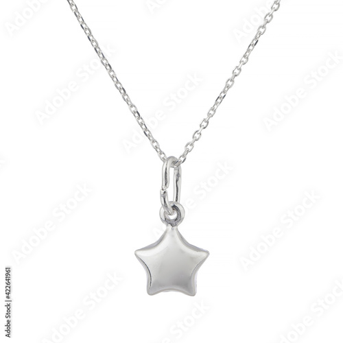 Wallpaper Mural silver pendant with chain Torontodigital.ca