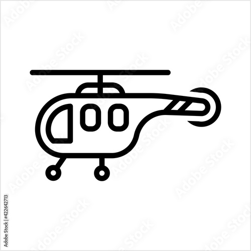 Helicopter Icon, Chopper Icon, Helicopter Flying Vehicle, Rotorcraft © Ajay Shrivastava