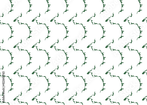 Vector texture background, seamless pattern. Hand drawn, green, white colors.