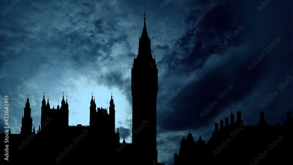 Palace Of Westminster And Big Ben against clouds