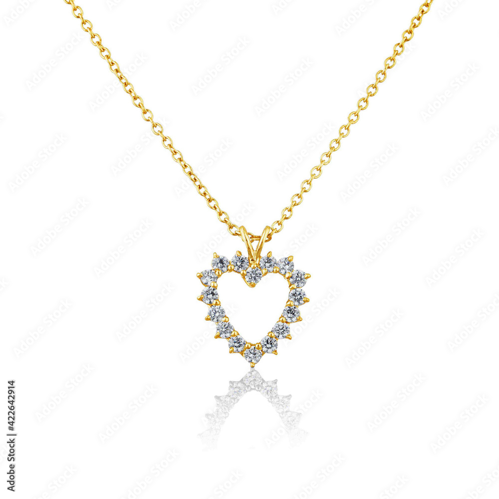 golden necklace isolated on white golden necklace isolated on white
