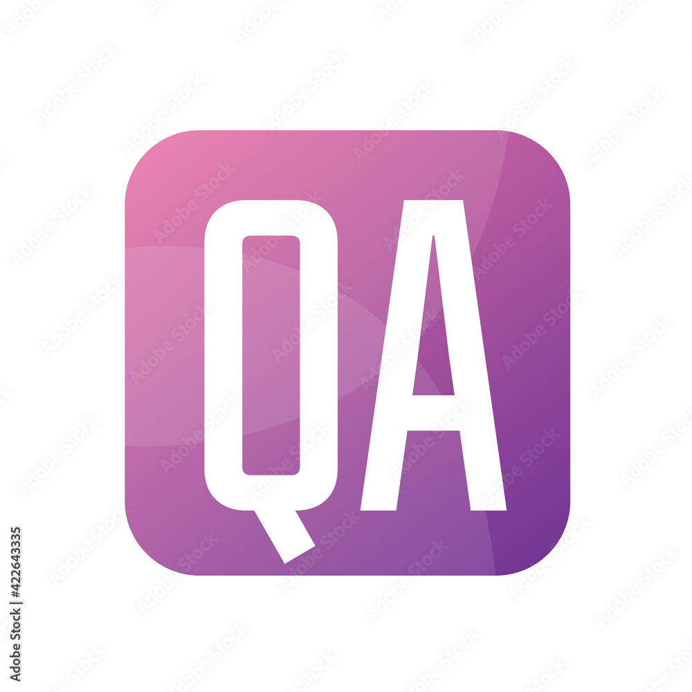 QA Letter Logo Design With Simple style QA Letter Logo Design With Simple style
