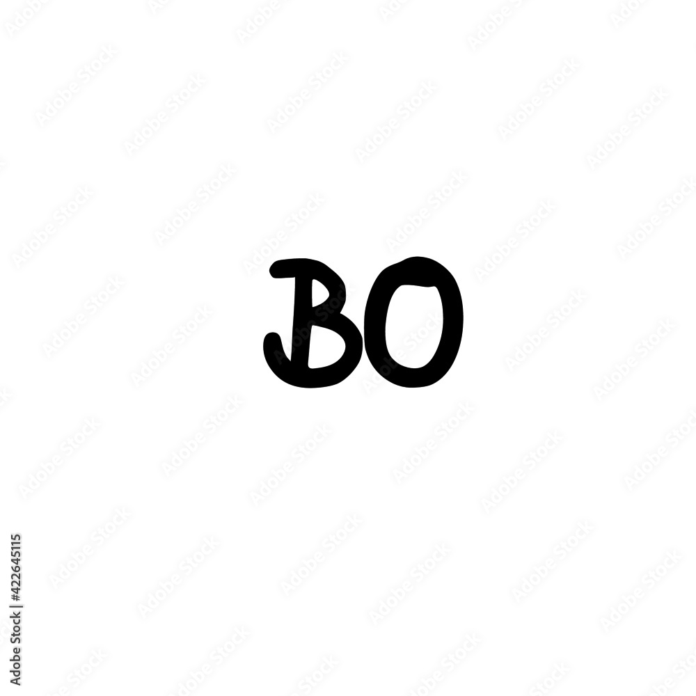 BO initial handwriting logo for identity BO initial handwriting logo for identity