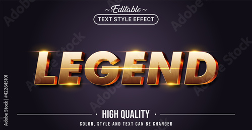 Editable text style effect - Legend text style theme. photo