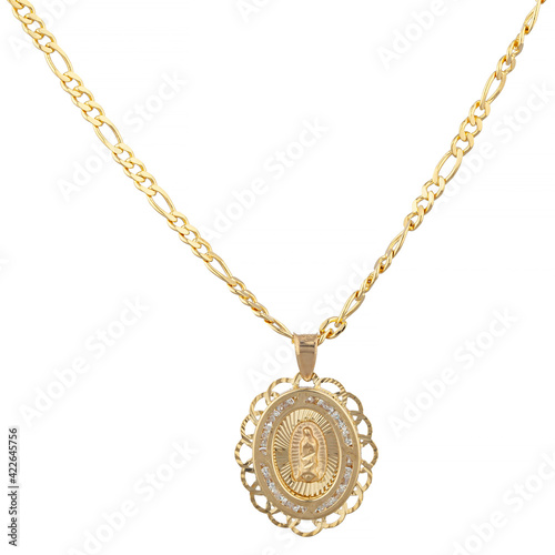 gold necklace with chain