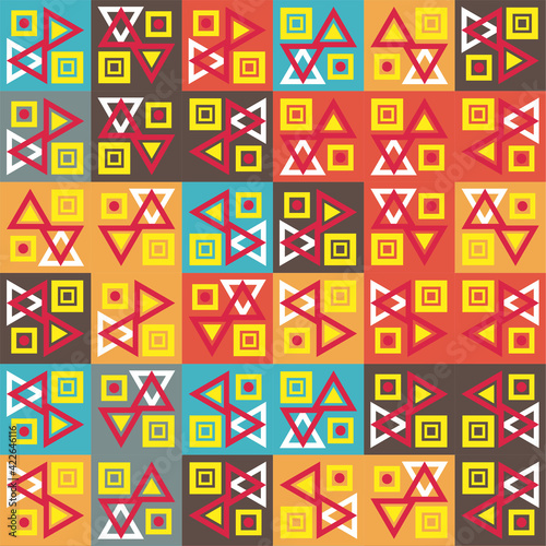 Tiled geometric pattern