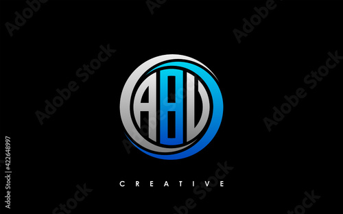 ABU Letter Initial Logo Design Template Vector Illustration