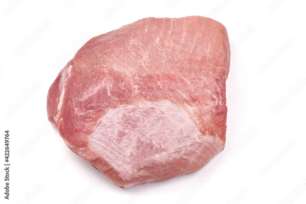 Raw pork ham, isolated on white background Raw pork ham, isolated on white background