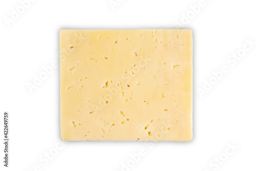 Gouda cheese on a white isolated background