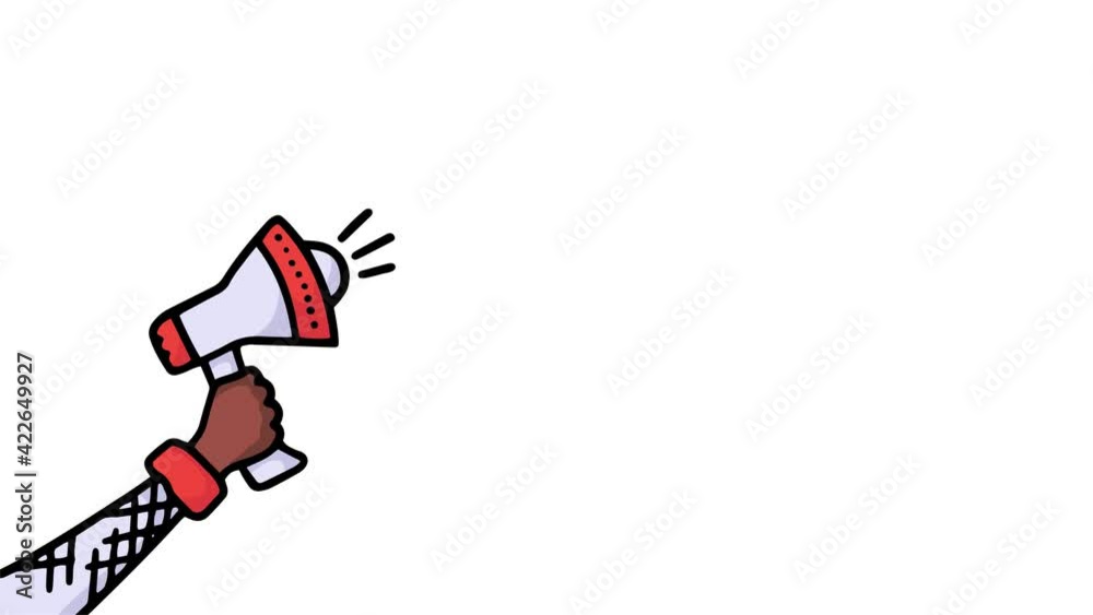 Male hand animation holding a megaphone for promotion and announcement. Shot in 4k resolution.Alpha matte Male hand animation holding a megaphone for promotion and announcement. Shot in 4k resolution.Alpha matte