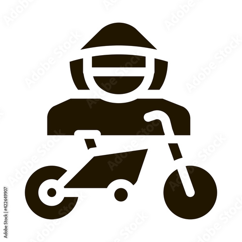 Bike Theft Icon Vector Glyph Illustration