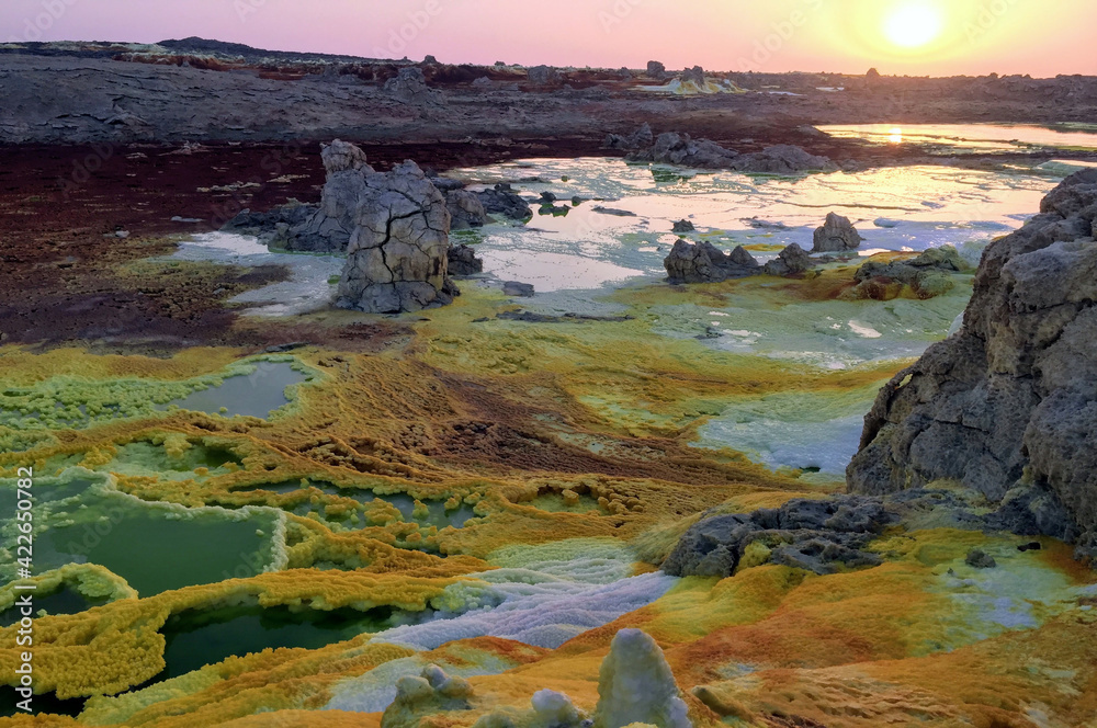 Paysages de Dallol, désert de Danakil, Éthiopie