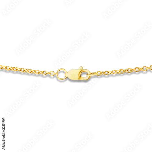 golden chain isolated on white background