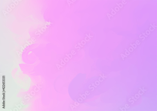 Holograph Minimal Banner. Defocused Girlie Foil Holo Teal. Neon