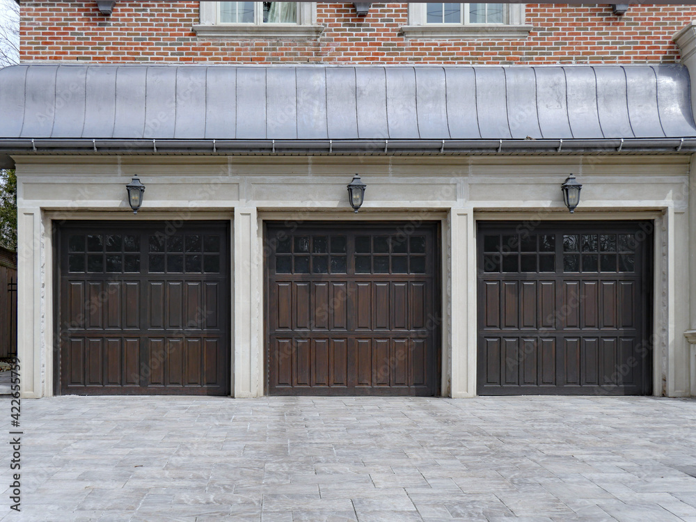 three door garage built into a house three door garage built into a house