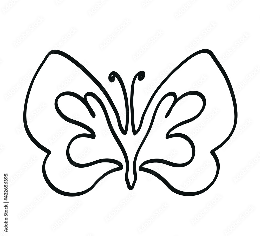 Flying Butterflies Outline Isolated Stock Vector (Royalty Free) 670756039 |  Shutterstock | Butterfly outline, Butterfly drawing, Stock vector
