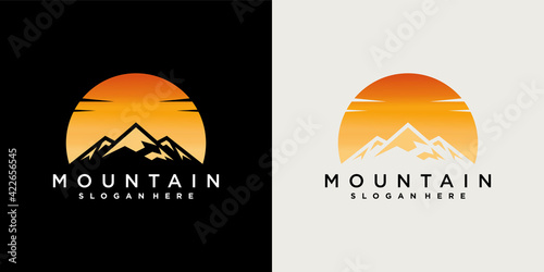 Adventure with mountain logo illustration Premium Vector. part 2