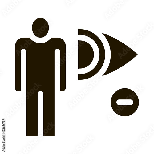 Elderly Vision Impairment Icon Vector Illustration