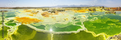 Obraz na płótnie Paysage volcanique de Dallol dans le désert de Danakil en Éthiopie w salonie