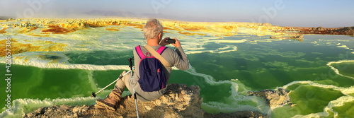 Obraz na płótnie Paysage volcanique de Dallol dans le désert de Danakil en Éthiopie w salonie
