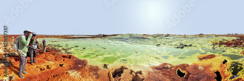 Obraz na płótnie Paysage volcanique de Dallol dans le désert de Danakil en Éthiopie w salonie