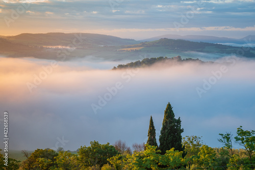 Sunrise over Val d Orcia