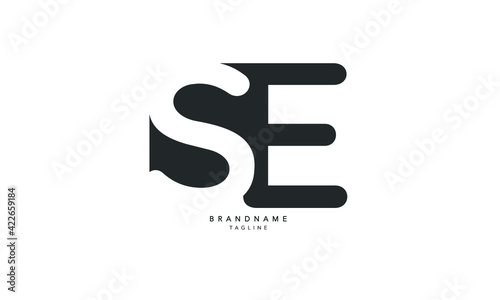 Alphabet letters Initials Monogram logo SE, ES, S and E