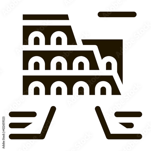 Landmark Icon Vector Glyph Illustration