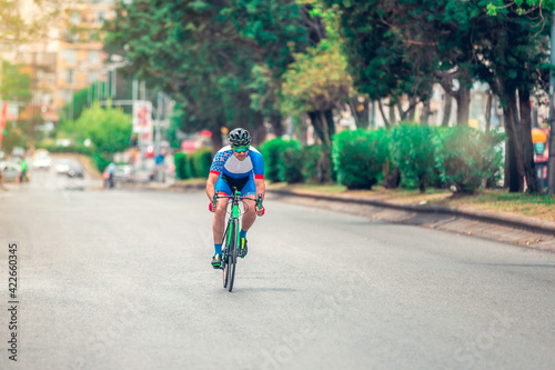 Wallpaper Mural person riding a bicycle Torontodigital.ca