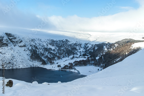 Wicklow Mountains National Park in winter time, Ireland
