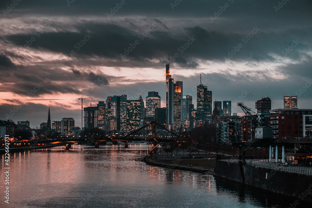 Fototapeta premium Frankfurt am Main (Skyline Bankenviertel)