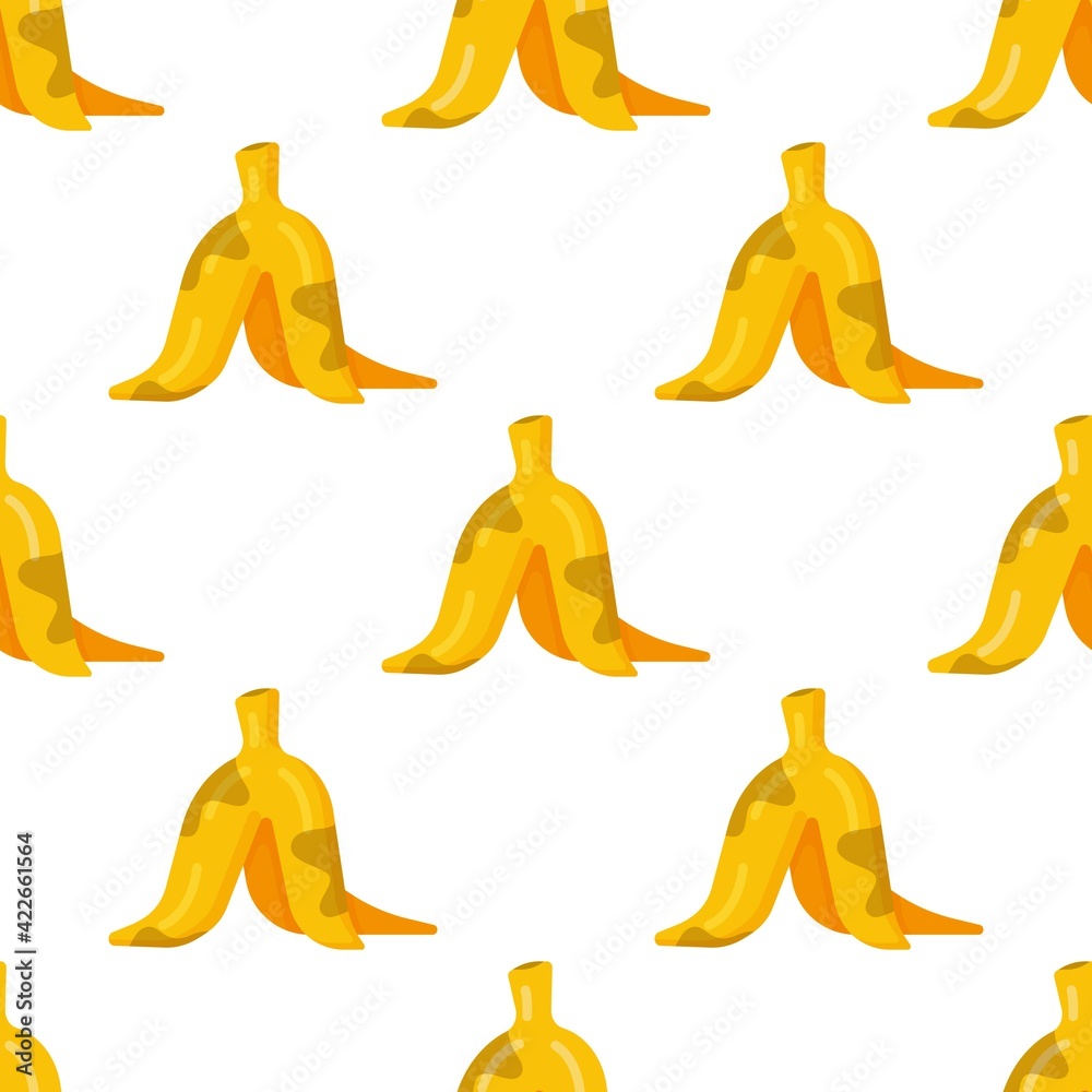 Obraz premium Vector illustration of banana skins. Waste collection pattern for the compost pit. Food scraps for recycling into fertilizer. Garbage, food, stumps, pelts. 