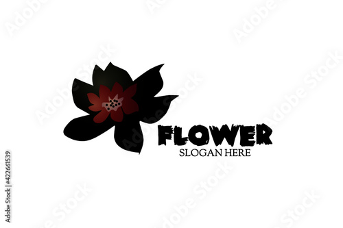 red rose logo design.  the concept of nature, beautiful flowers