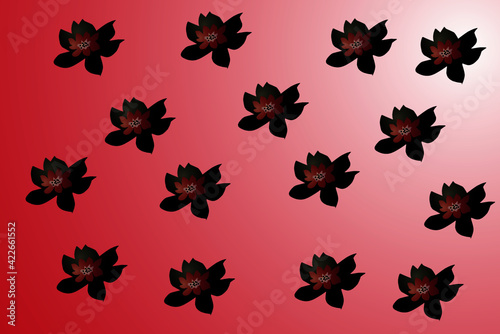 rose flower background design in red.  vector background design, beautiful flowers, red roses